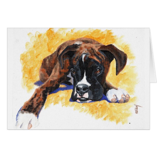 ボクサーの子犬 (正面横)