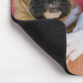 ボクサーの子犬 マウスパッド (コーナー)