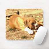 ボクサーの子犬 マウスパッド (マウス)