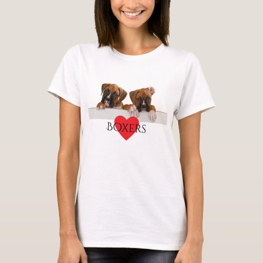 ボクサーの子犬 Tシャツ (正面)