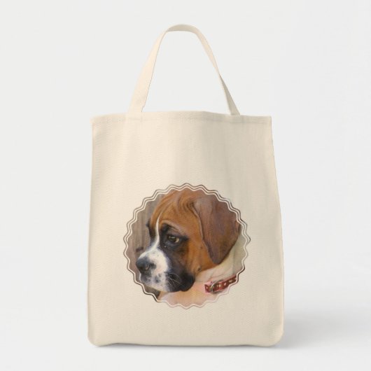 ボクサーの小犬のトートバック トートバッグ (正面)