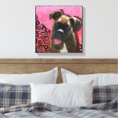 ボクサーの引き伸ばしキャンバス キャンバスプリント (インサイチュ (寝室))