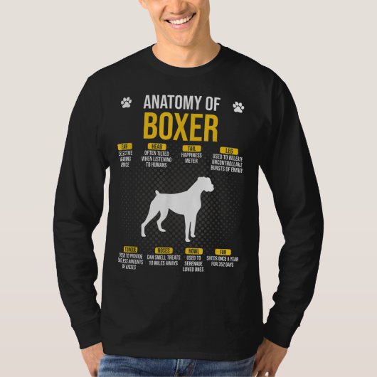 ボクサーの愛犬解剖学 Tシャツ (正面)