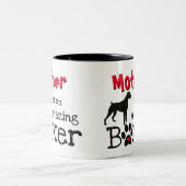 ボクサーの愛犬-驚くべきボクサーの犬 ツートーンマグカップ (中央)