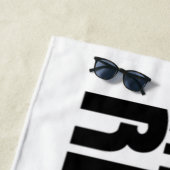 ボクサーの救助のロゴのビーチタオル ビーチタオル (インサイチュ)