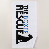 ボクサーの救助のロゴのビーチタオル ビーチタオル (正面)