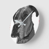 ボクサーの時計 ラウンド壁時計 (傾斜)