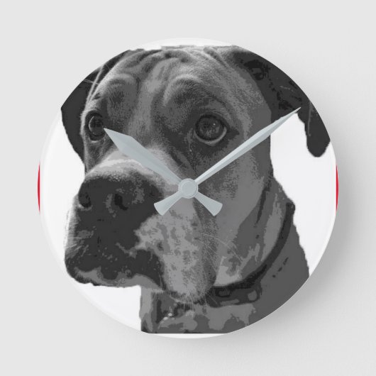 ボクサーの時計 ラウンド壁時計 (正面)