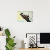 ボクサーの油絵のポスター ポスター (ホームオフィス)