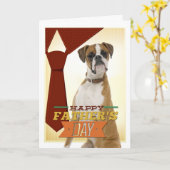 ボクサーの父の日カード カード (黄色い花)