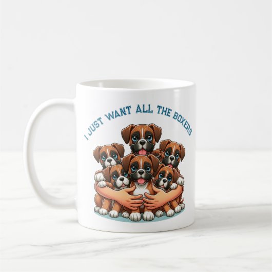 🐾ボクサーの犬が欲しい🐾 コーヒーマグカップ (左)