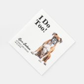 ボクサーの犬のペット結婚は スタンダードランチョンナプキン (角)