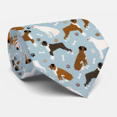 ボクサーの犬の骨と手の首のネクタイ ネクタイ (ロール)