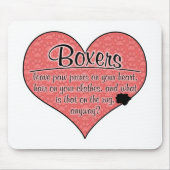 ボクサーの足は犬のユーモアを印刷します マウスパッド (正面)
