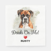 ボクサーの飲結婚み物 スタンダードランチョンナプキン (正面)