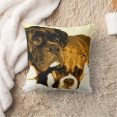 ボクサーはアメリカ人のMoJoの装飾用クッションの後をつけます クッション (ブランケット)