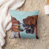 ボクサーはペットポートレートの枕の後をつけます クッション (ブランケット)
