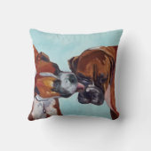 ボクサーはペットポートレートの枕の後をつけます クッション (裏面)
