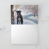 ボクサーは雪のクリスマスを過ごした カード (内部)