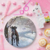 ボクサーは雪のクリスマスを過ごした ペーパープレート (パーティー)