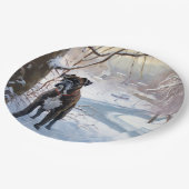 ボクサーは雪のクリスマスを過ごした ペーパープレート (アングル)