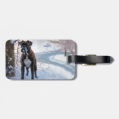 ボクサーは雪のクリスマスを過ごした ラゲッジタグ (裏面横)