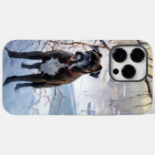ボクサーは雪のクリスマスを過ごした Case-Mate iPhoneケース (裏面 (横))