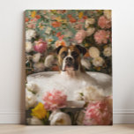 ボクサーアート | Boxer Bathroom Art Canvas Print キャンバスプリント<br><div class="desc">泡と美しよくはしゃぐい花で満たリラックスした風呂を楽しむボクサーをフィーチャーしたアート。この作品魅力的は、宇宙に温かさと個性のtouchを加え、より魅力的で楽しめ感じるように作り出す。</div>