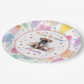 ボクサーウォータカラー紙プレート ペーパープレート (アングル)