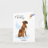 ボクサーエンジェルドッグ記念ペットロス悔やみや弔慰 カード (正面)