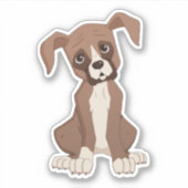 ボクサーカスタムの人形カットのビニールシール シール (正面)