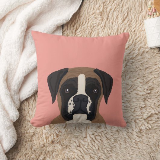 ボクサーカスタムドッグポートレート犬のオーナー枕 クッション (ブランケット)