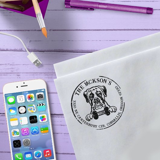 ボクサーカスタム差出人住所 ラバースタンプ