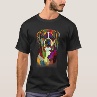 ボクサーカラフルヴィンテージスタイル Tシャツ
