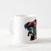 ボクサーカラフル犬 コーヒーマグカップ (正面左)