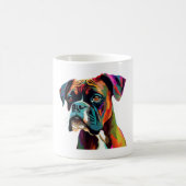 ボクサーカラフル犬 コーヒーマグカップ (中央)