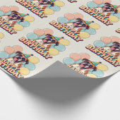 ボクサーカラフル犬 ラッピングペーパー (角)