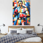 ボクサーキュビズムのキャンバス印刷 キャンバスプリント (インサイチュ (寝室))
