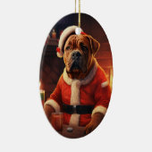 ボクサーギフト,ペットギフト,犬の警察,クリスマスプレゼント セラミックオーナメント (右)