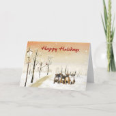 ボクサークリスマスアーバングリーティングカード シーズンカード (正面)