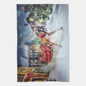 ボクサークリスマスフェスティバルシーズン キッチンタオル (縦)