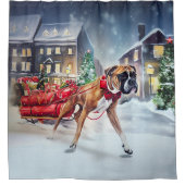 ボクサークリスマスフェスティバルシーズン シャワーカーテン (正面)