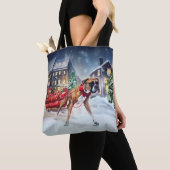 ボクサークリスマスフェスティバルシーズン トートバッグ (クローズアップ)