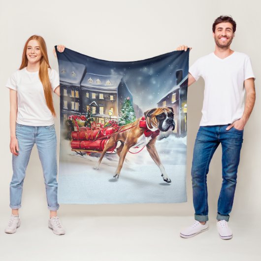 ボクサークリスマスフェスティバルシーズン フリースブランケット (インサイチュ)