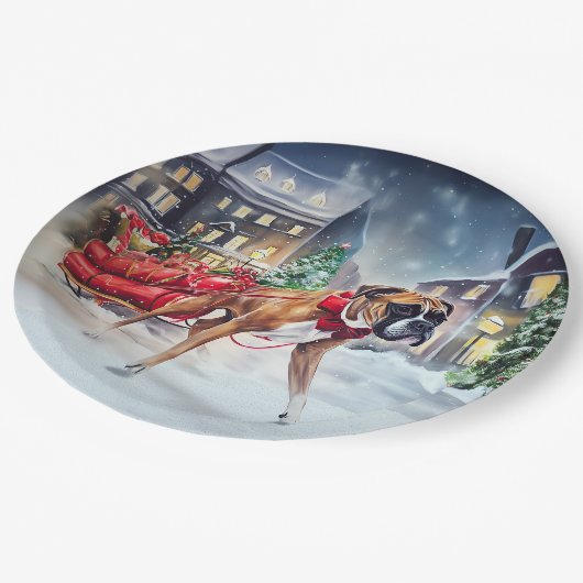 ボクサークリスマスフェスティバルシーズン ペーパープレート (アングル)