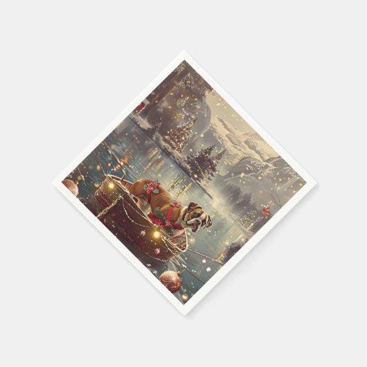 ボクサークリスマスフェスティバル航海 スタンダードカクテルナプキン (角)