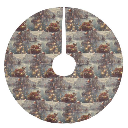 ボクサークリスマスフェスティバル航海 ブラッシュドポリエステルツリースカート (正面)