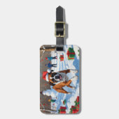 ボクサークリスマスフェスティバル雪景色 ラゲッジタグ (正面縦)