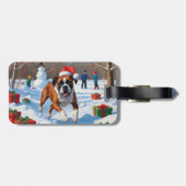 ボクサークリスマスフェスティバル雪景色 ラゲッジタグ (裏面横)