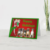 ボクサークリスマスリトルエンジェルグリーティングカード シーズンカード (正面)